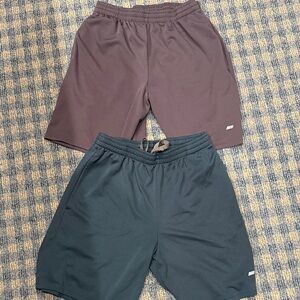 Amazon Essentials Men's Athletic Shorts - Grey and  Dark Green. Size medium